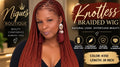 Nique's Boutique 38" Knotless Braided Wig - Color #350 Long Braided Wig | Glueless Protective
Style