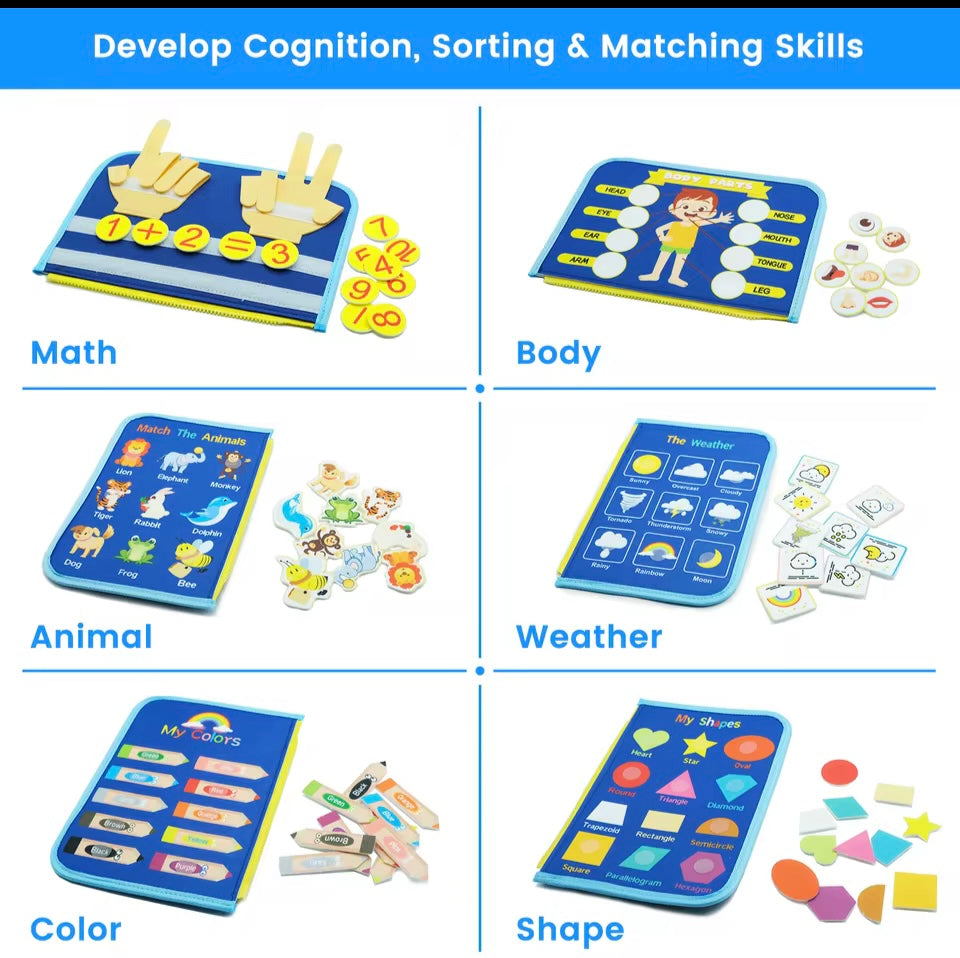 Sensory Busy Book for Kids with Autism – Educational Activity Toy for Fine Motor Skills, Life Skills & Cognitive Development