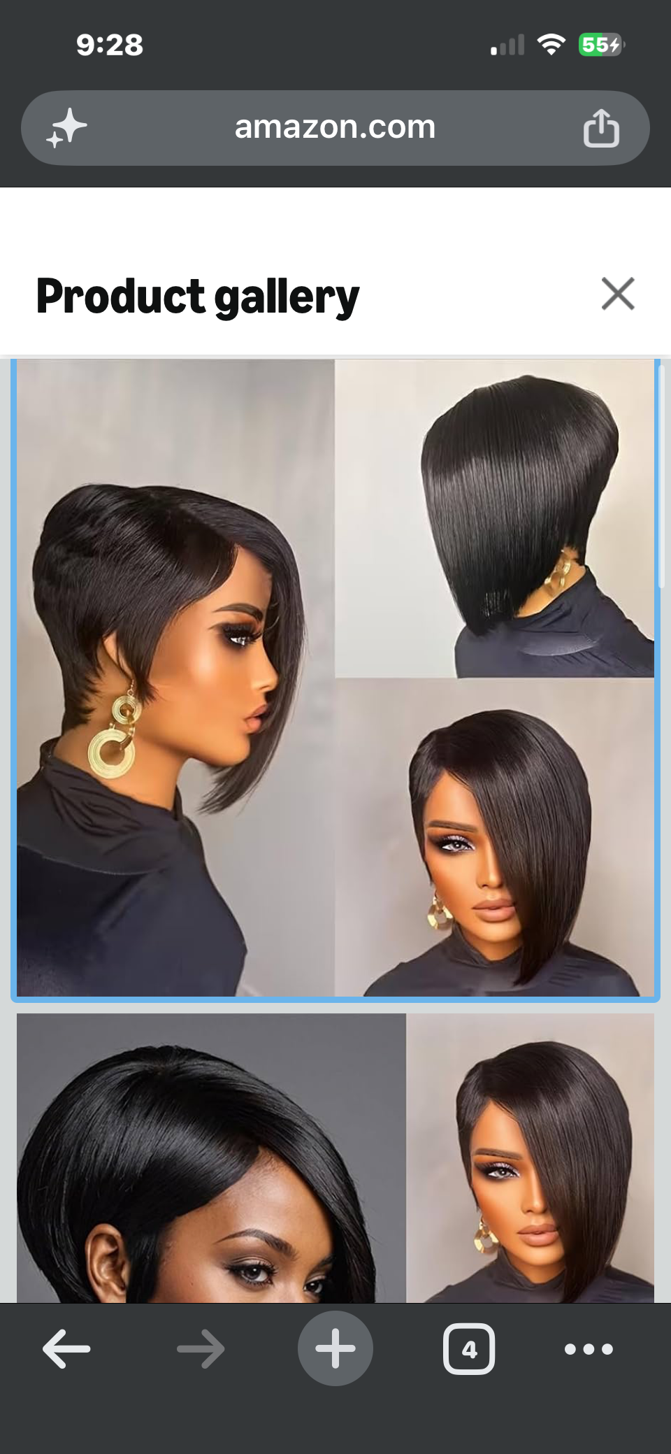 Nique’s Sleek Synthetic Side-Swept Bob Wig