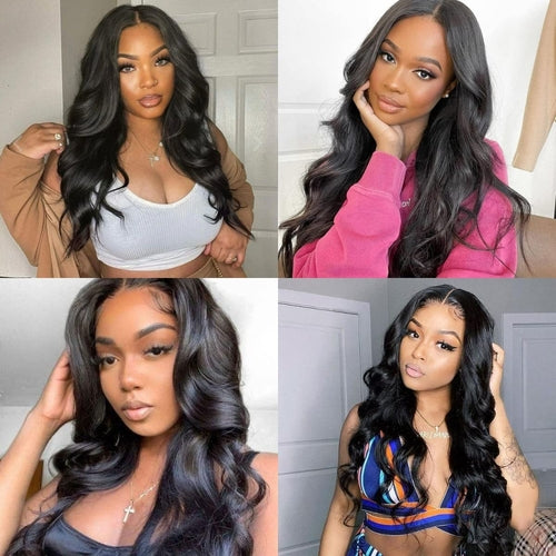 4x6 Lace Closure Wig Human Hair Natural Color Three-Dimensional Body